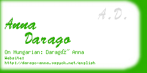 anna darago business card